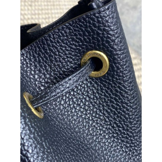 Top AAAAA Replica YSL Saint Laurent Paris VII Small Hobo Bag Black with Embossed Details Clone Cheap
