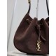 Top AAAAA Replica YSL Saint Laurent Jamie Pochon PARIS VII Suede Shoulder Bag Coffee Clone Cheap