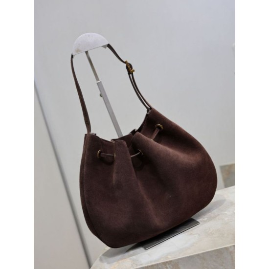 Top AAAAA Replica YSL Saint Laurent Jamie Pochon PARIS VII Suede Shoulder Bag Coffee Clone Cheap