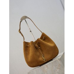Top AAAAA Replica YSL Saint Laurent Jamie Pochon PARIS VII Suede Shoulder Bag Brown Clone Cheap