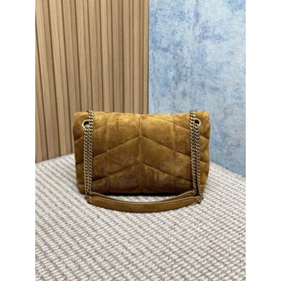 Fake YSL Saint Laurent Toy Puffer Medium Shoulder Bag Camel Suede Replica Top AAAAA Replica YSL Saint Laurent Toy Puffer Medium Shoulder Bag Camel Suede Clone Cheap