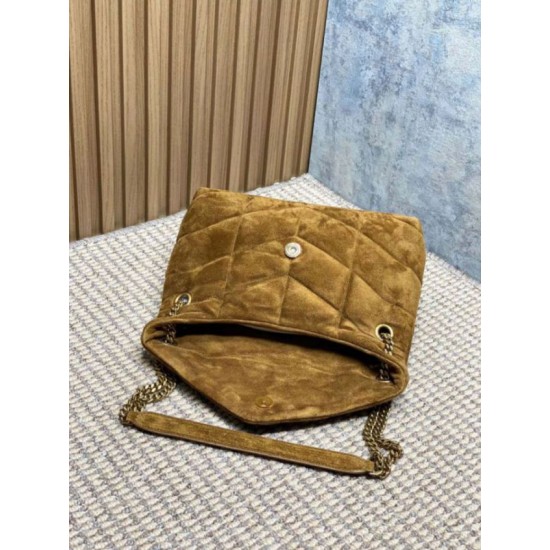 Fake YSL Saint Laurent Toy Puffer Medium Shoulder Bag Camel Suede Replica Top AAAAA Replica YSL Saint Laurent Toy Puffer Medium Shoulder Bag Camel Suede Clone Cheap