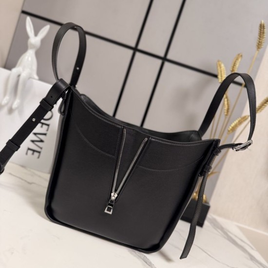 Fake Loewe Hammock Flip Medium Classic Tote Bag Black Replica Top AAAAA Replica Loewe Hammock Flip Medium Classic Tote Bag Black Clone Cheap