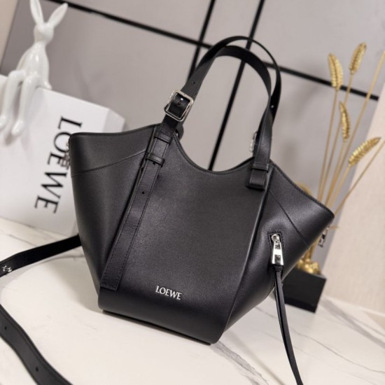 Fake Loewe Hammock Flip Medium Classic Tote Bag Black Replica Top AAAAA Replica Loewe Hammock Flip Medium Classic Tote Bag Black Clone Cheap