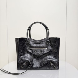 Top AAAAA Replica Balenciaga Le City Small Vertical Tote Bag Black Clone Cheap