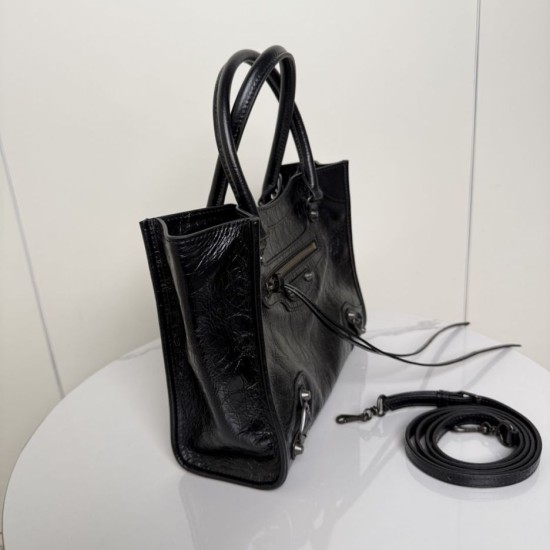 Fake Balenciaga Le City Small Vertical Tote Bag Black Replica Top AAAAA Replica Balenciaga Le City Small Vertical Tote Bag Black Clone Cheap