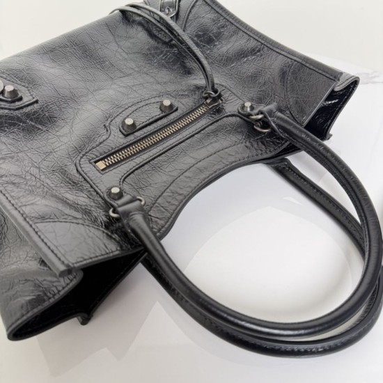 Fake Balenciaga Le City Small Vertical Tote Bag Black Replica Top AAAAA Replica Balenciaga Le City Small Vertical Tote Bag Black Clone Cheap