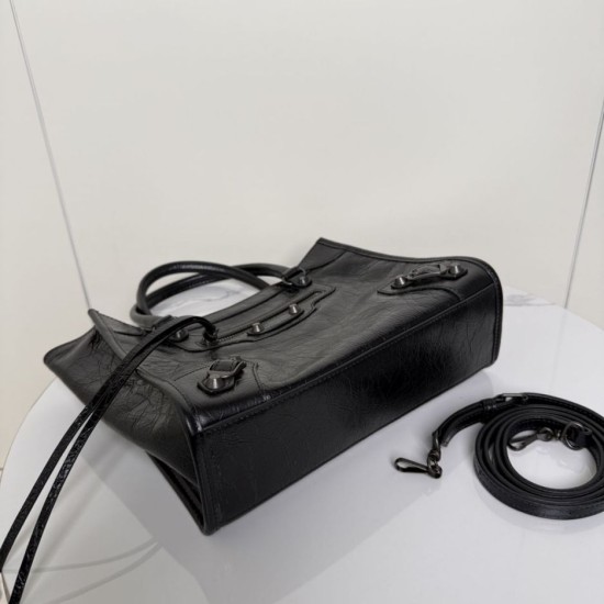 Fake Balenciaga Le City Small Vertical Tote Bag Black Replica Top AAAAA Replica Balenciaga Le City Small Vertical Tote Bag Black Clone Cheap