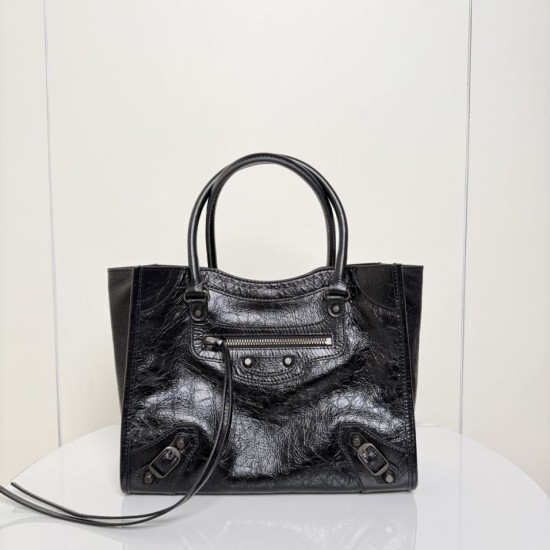 Fake Balenciaga Le City Small Vertical Tote Bag Black Replica Top AAAAA Replica Balenciaga Le City Small Vertical Tote Bag Black Clone Cheap