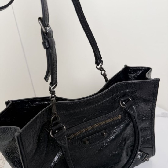 Fake Balenciaga Le City Small Vertical Tote Bag Black Replica Top AAAAA Replica Balenciaga Le City Small Vertical Tote Bag Black Clone Cheap