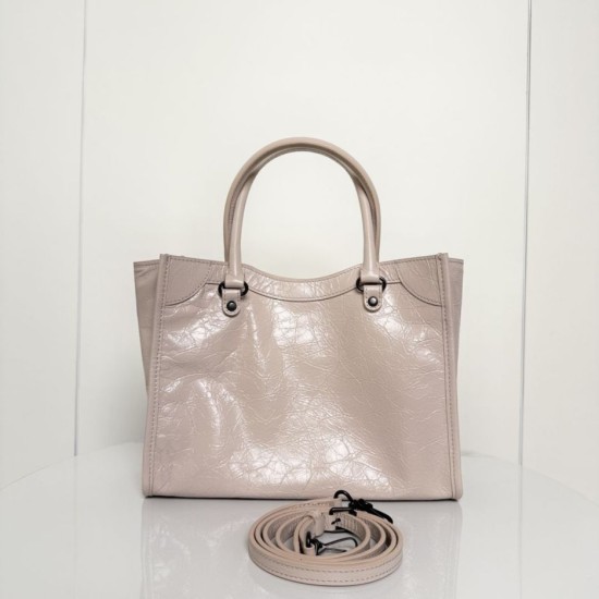 Top AAAAA Replica Balenciaga Le City Small Vertical Tote Bag Apricot Clone Cheap