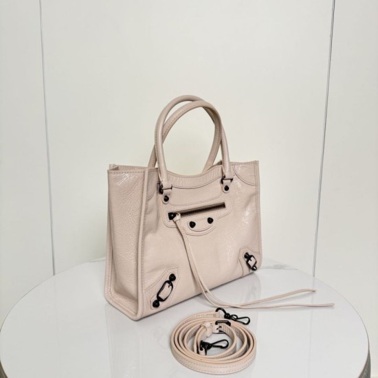 Top AAAAA Replica Balenciaga Le City Small Vertical Tote Bag Apricot Clone Cheap