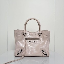 Top AAAAA Replica Balenciaga Le City Small Vertical Tote Bag Apricot Clone Cheap
