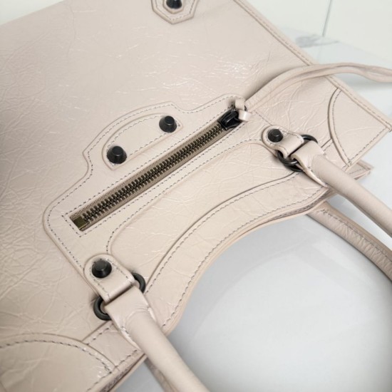 Top AAAAA Replica Balenciaga Le City Small Vertical Tote Bag Apricot Clone Cheap