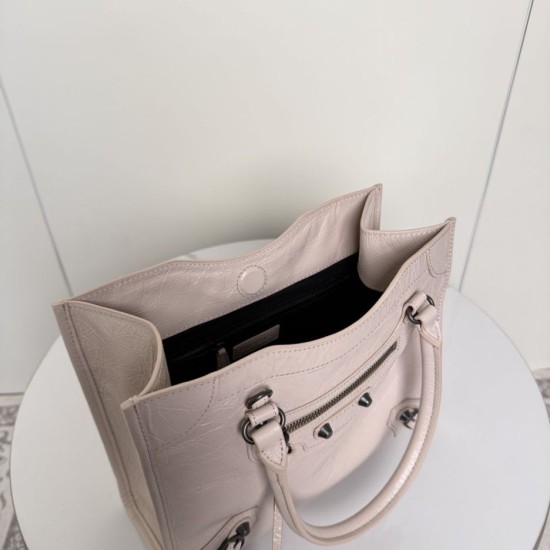 Top AAAAA Replica Balenciaga Le City Small Vertical Tote Bag Apricot Clone Cheap