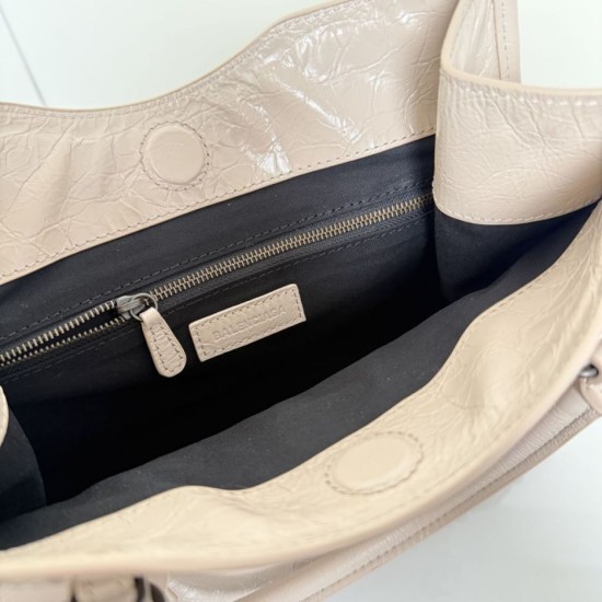 Top AAAAA Replica Balenciaga Le City Small Vertical Tote Bag Apricot Clone Cheap