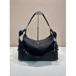 Top AAAAA Replica Prada Explore Re-Nylon Men's Shoulder Bag Black Clone Cheap