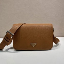 Top AAAAA Replica Prada Structured Shoulder Bag Brown Clone Cheap