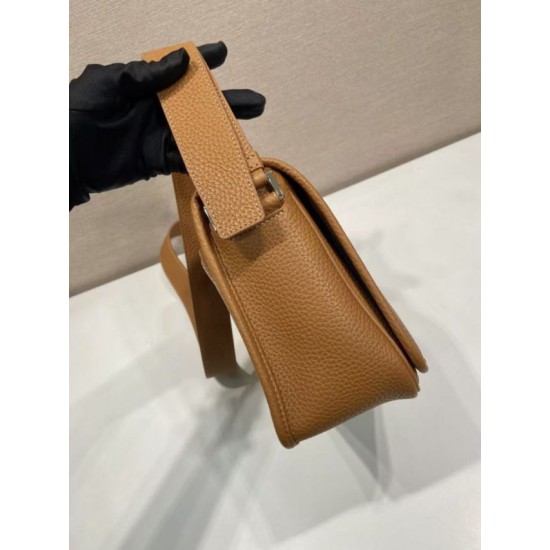 Top AAAAA Replica Prada Structured Shoulder Bag Brown Clone Cheap