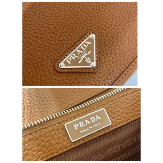 Top AAAAA Replica Prada Structured Shoulder Bag Brown Clone Cheap