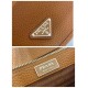 Top AAAAA Replica Prada Structured Shoulder Bag Brown Clone Cheap