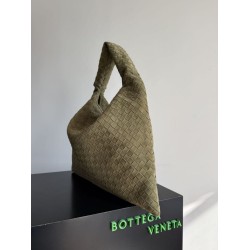Top AAAAA Replica Crossbody Bag Bottega Veneta Large Hop olive green intrecciato suede Clone Cheap