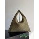 Fake Crossbody Bag Bottega Veneta Large Hop olive green intrecciato suede Replica Top AAAAA Replica Crossbody Bag Bottega Veneta Large Hop olive green intrecciato suede Clone Cheap