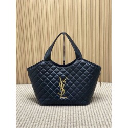 Best Replica YSL Saint Laurent icare medium Quilted Tote Bag Black Clone Sale