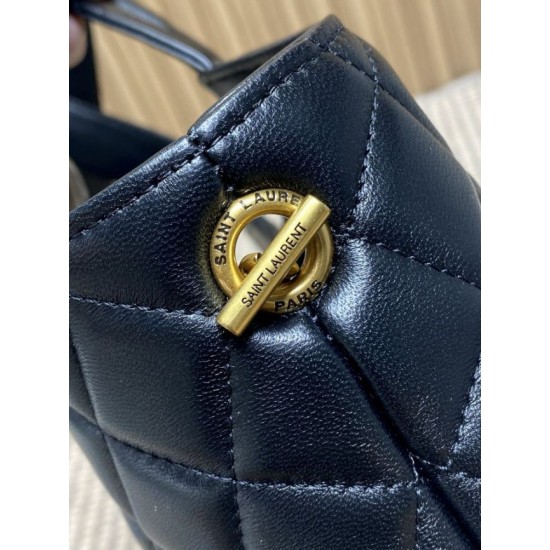 Best Replica YSL Saint Laurent icare medium Quilted Tote Bag Black Clone Sale