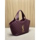 Best Replica YSL Saint Laurent icare medium Quilted Tote Bag Burgundy Clone Sale