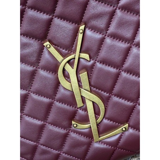 Best Replica YSL Saint Laurent icare medium Quilted Tote Bag Burgundy Clone Sale