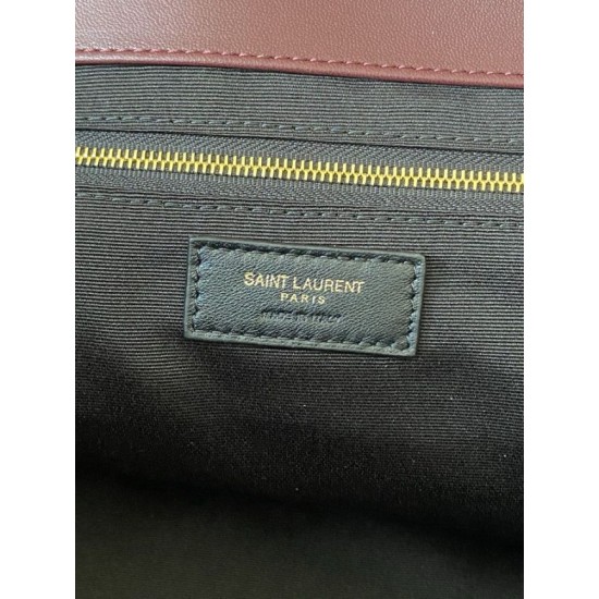 Best Replica YSL Saint Laurent icare medium Quilted Tote Bag Burgundy Clone Sale