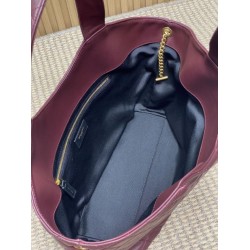Best Replica YSL Saint Laurent icare medium Quilted Tote Bag Burgundy Clone Sale