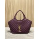 Best Replica YSL Saint Laurent icare medium Quilted Tote Bag Burgundy Clone Sale