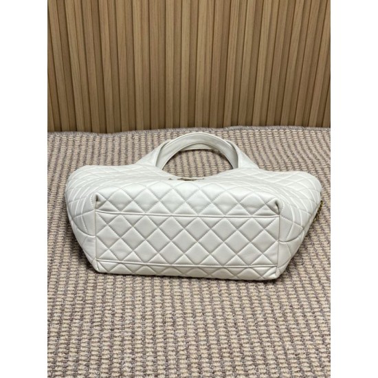 Best Replica YSL Saint Laurent icare medium Quilted Tote Bag Beige Clone Sale