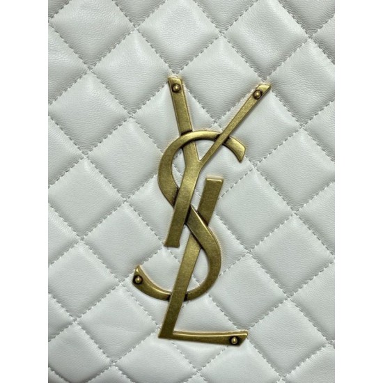 Best Replica YSL Saint Laurent icare medium Quilted Tote Bag Beige Clone Sale