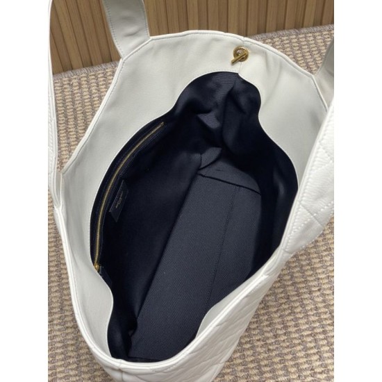 Best Replica YSL Saint Laurent icare medium Quilted Tote Bag Beige Clone Sale