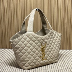 Fake YSL Saint Laurent icare medium Quilted Tote Bag Apricot Replica At Cheap Price Best Replica YSL Saint Laurent icare medium Quilted Tote Bag Apricot Clone Sale
