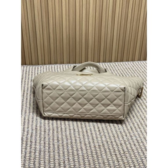 Best Replica YSL Saint Laurent icare medium Quilted Tote Bag Apricot Clone Sale