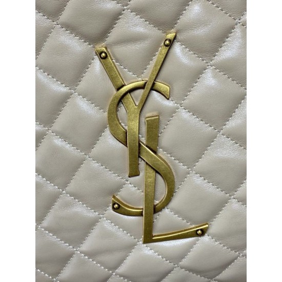 Best Replica YSL Saint Laurent icare medium Quilted Tote Bag Apricot Clone Sale