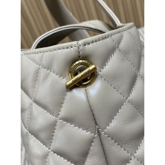 Best Replica YSL Saint Laurent icare medium Quilted Tote Bag Apricot Clone Sale