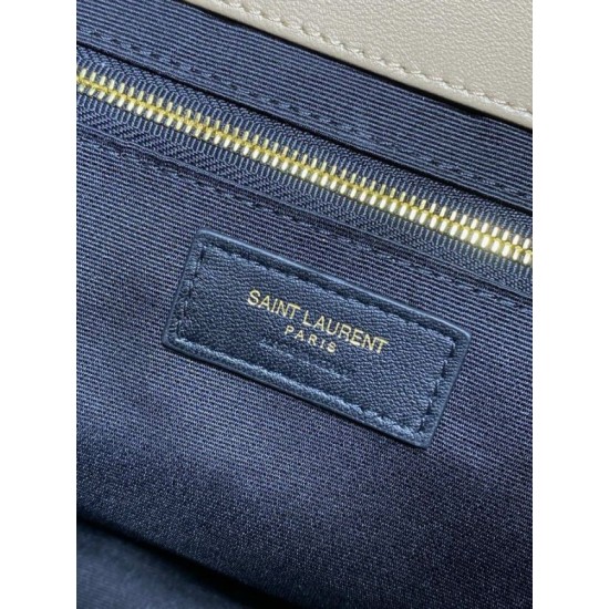 Best Replica YSL Saint Laurent icare medium Quilted Tote Bag Apricot Clone Sale