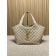 Best Replica YSL Saint Laurent icare medium Quilted Tote Bag Apricot Clone Sale