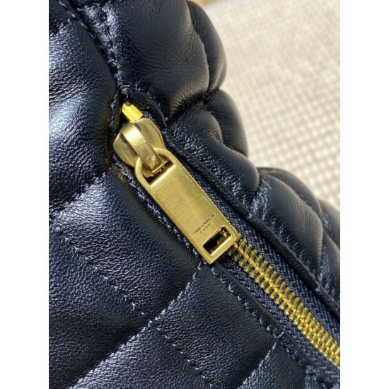 Best Replica YSL Saint Laurent Icare hobo quilted Bag Black Clone Sale