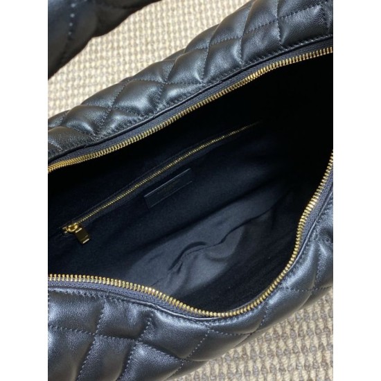 Best Replica YSL Saint Laurent Icare hobo quilted Bag Black Clone Sale