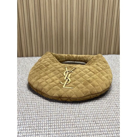 Best Replica YSL Saint Laurent Icare hobo quilted Bag Suede Brown Clone Sale
