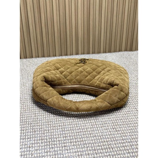 Best Replica YSL Saint Laurent Icare hobo quilted Bag Suede Brown Clone Sale