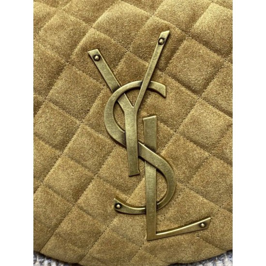 Best Replica YSL Saint Laurent Icare hobo quilted Bag Suede Brown Clone Sale