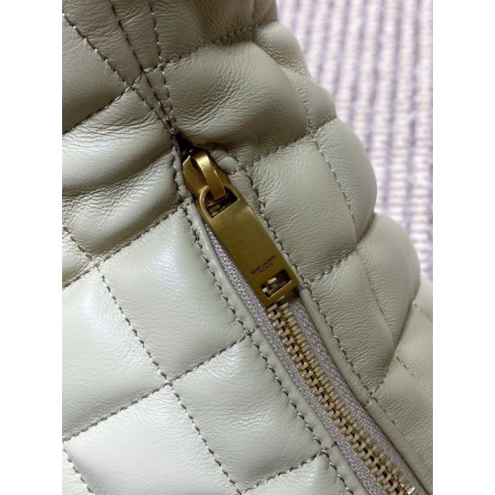 Best Replica YSL Saint Laurent Icare hobo quilted Bag Beige Clone Sale