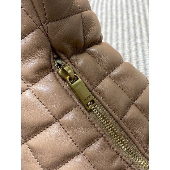 Best Replica YSL Saint Laurent Icare hobo quilted Bag Apricot Clone Sale